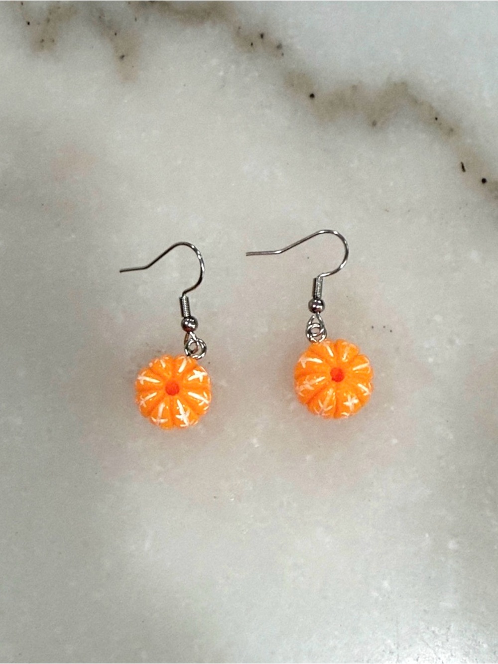 Handmade Orange Fruit Earrings Kawaii Novelty Gifts Jewelry